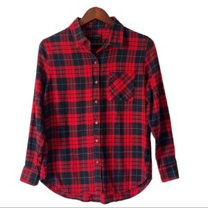 Banana republic Boyfriend-fit Heavyweight Plaid Flannel Shirt New